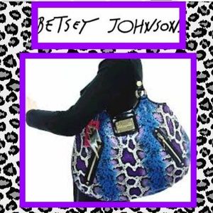RARE BETSY JOHNSON PYTHON SHOULDER BAG